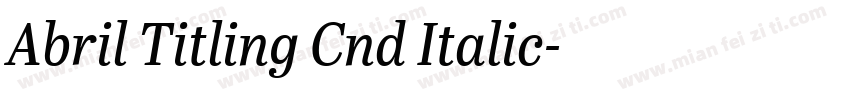 Abril Titling Cnd Italic字体转换